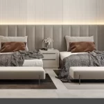 twin beds x2 with espaldar